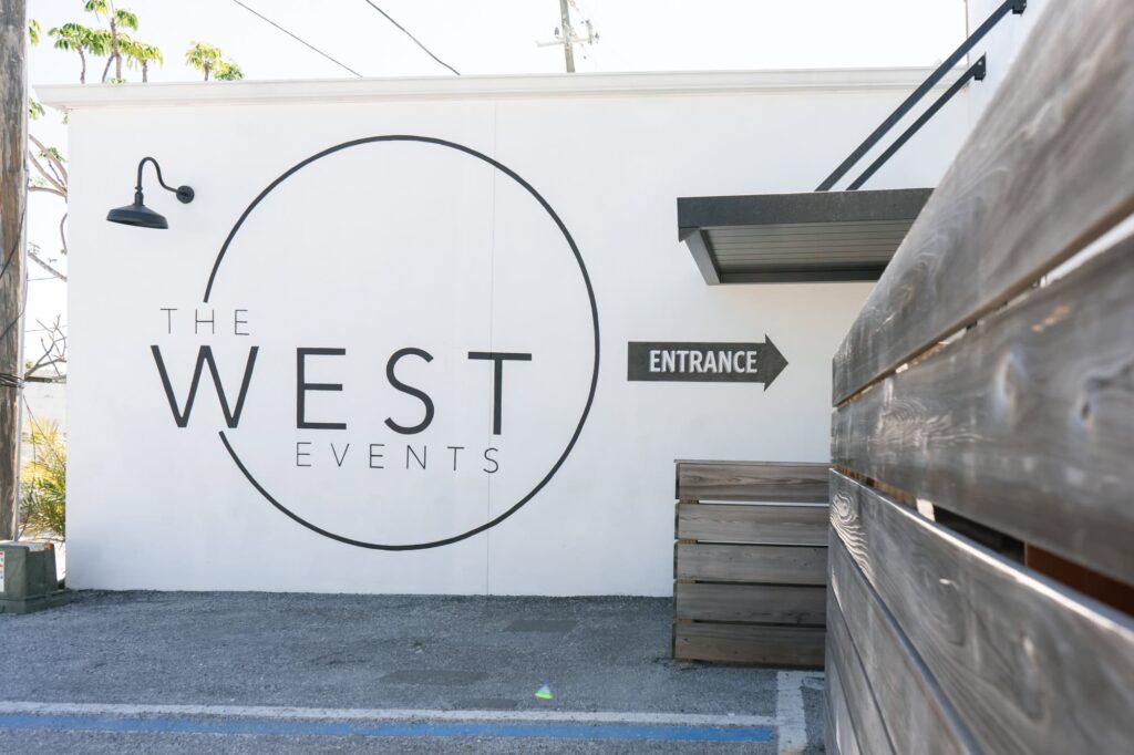The entrance to The West Events on St Pete Beach