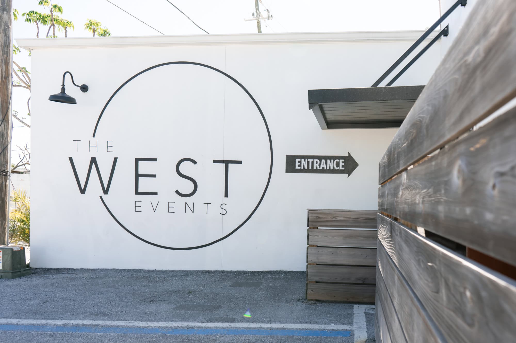The entrance to The West Events on St Pete Beach