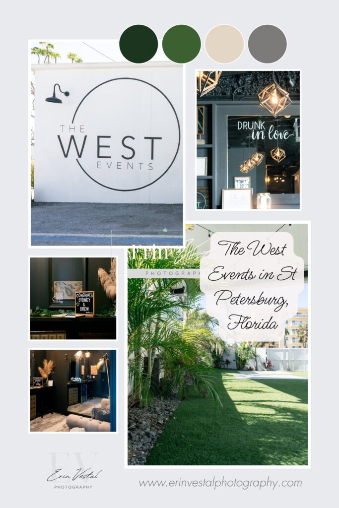 A photo collage of images taken at The West Events by Erin Vestal Photography