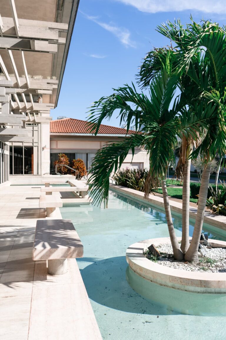 An outdoor tropical oasis at the Poynter Institute