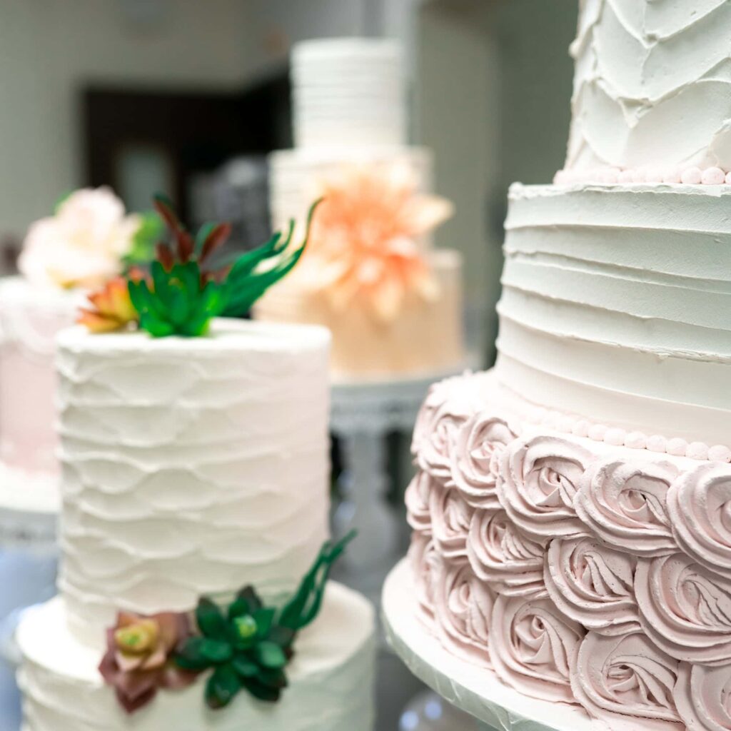 Wedding cakes at CaraMel's Bakery